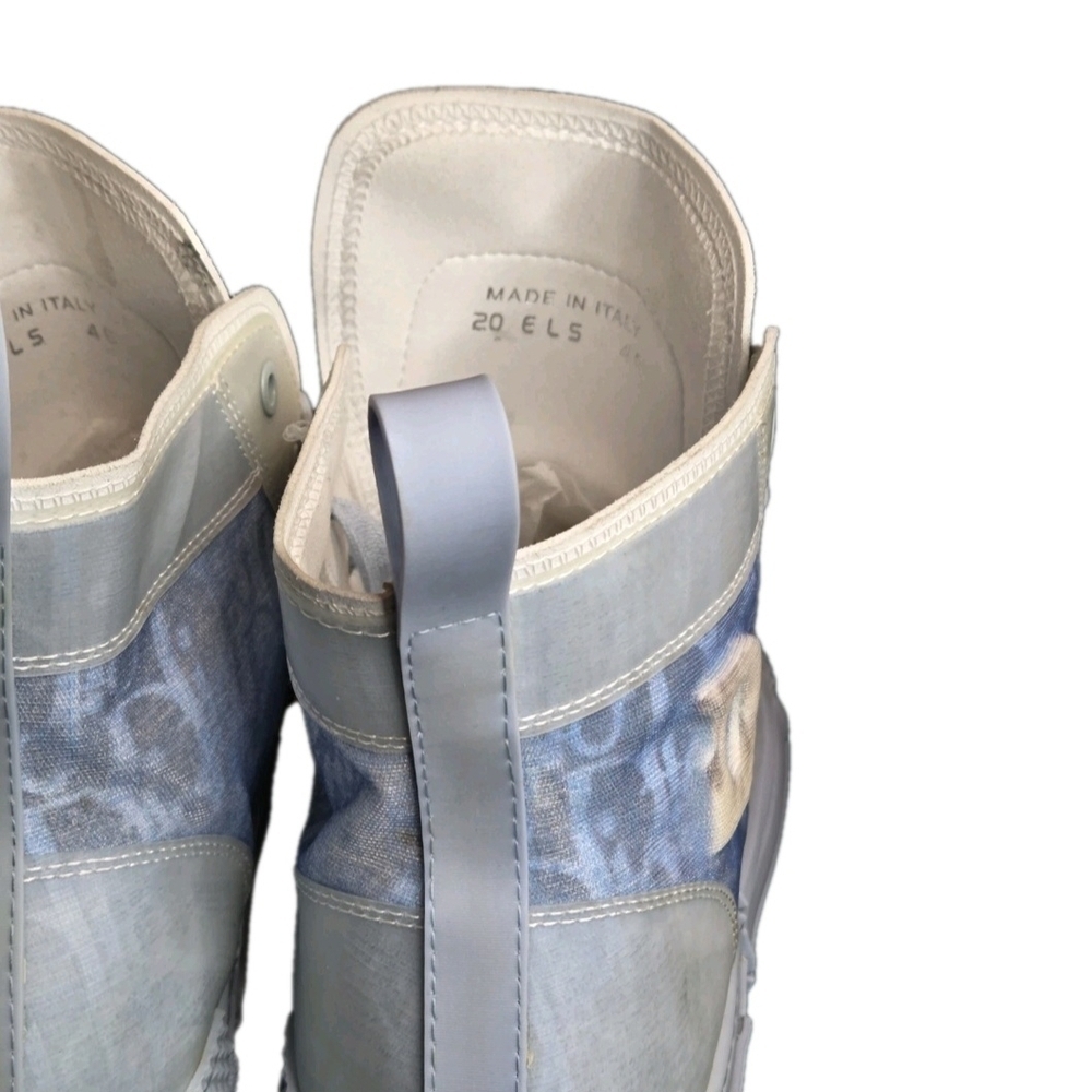 Dior x Daniel Arsham B23 High-Top Sneakers Oblique Light Blue Size 46 / US 12.5 - Picture 12 of 16